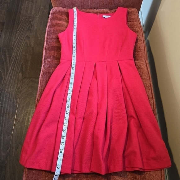 NWT Esley Sleeveless Red Pleated Fit and Flare Mini Dress Sz. S - Picture 10 of 12